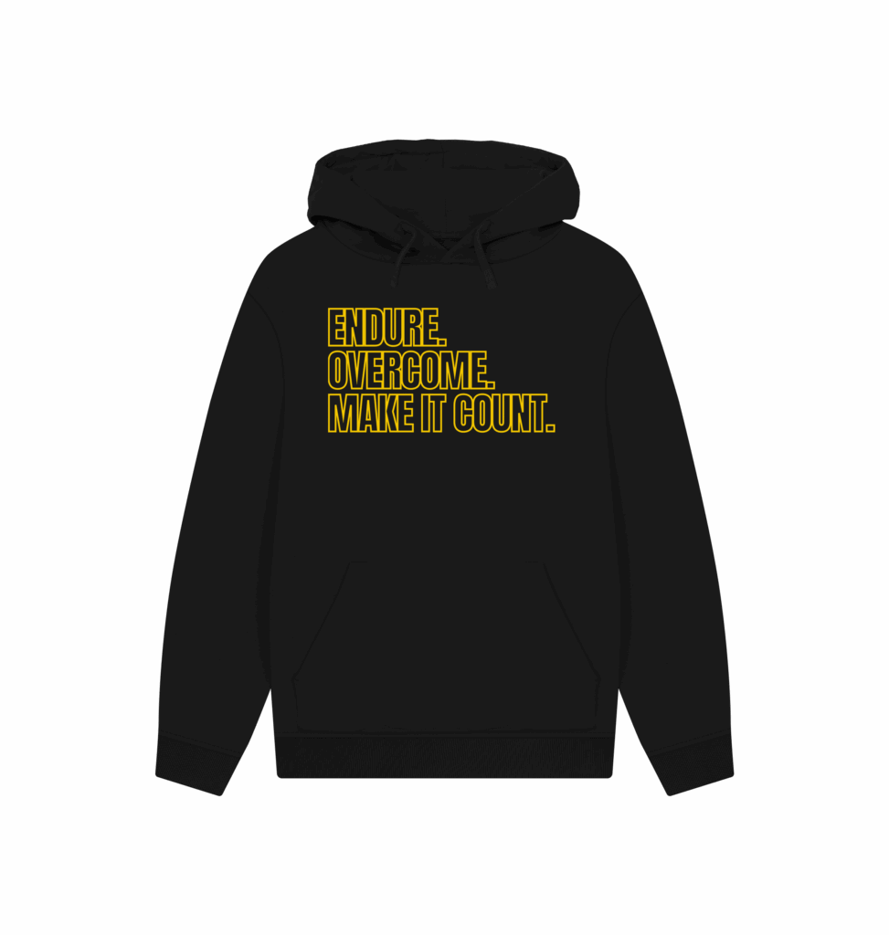 Tough Smudge EOM Hoodie – Endure. Overcome. Make It Count.